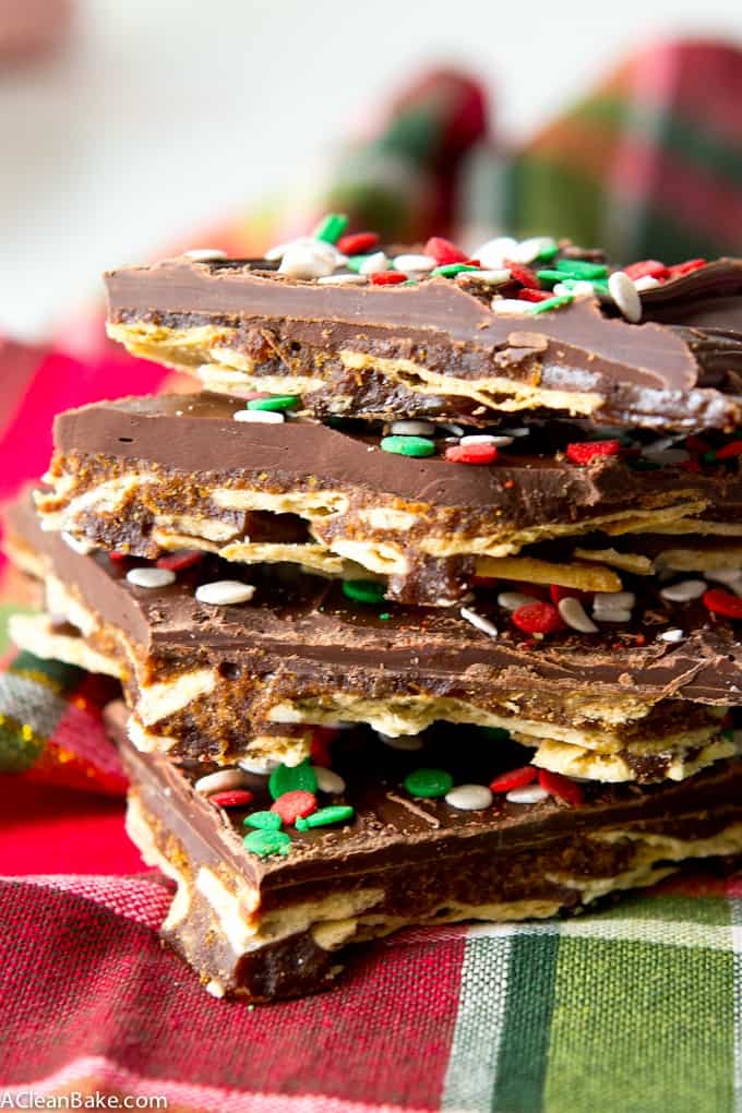 Gluten free and paleo cracker toffee