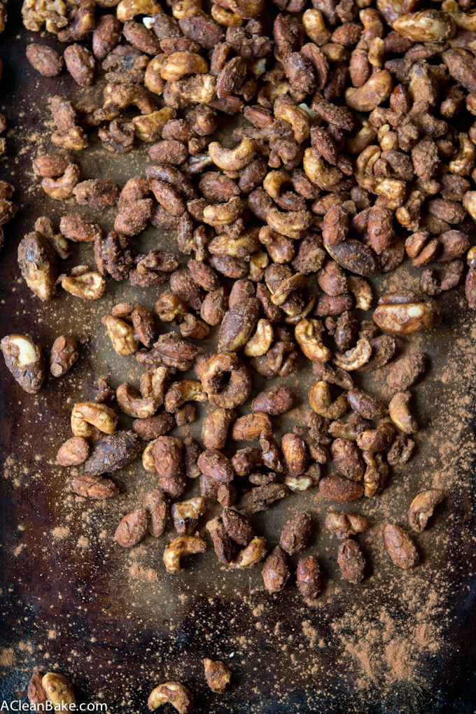 Slow Cooker Candied Spiced Nuts (Gluten Free, Paleo, Naturally Sweetened)