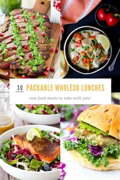 30 Packable Whole30 Lunches from acleanbake.com