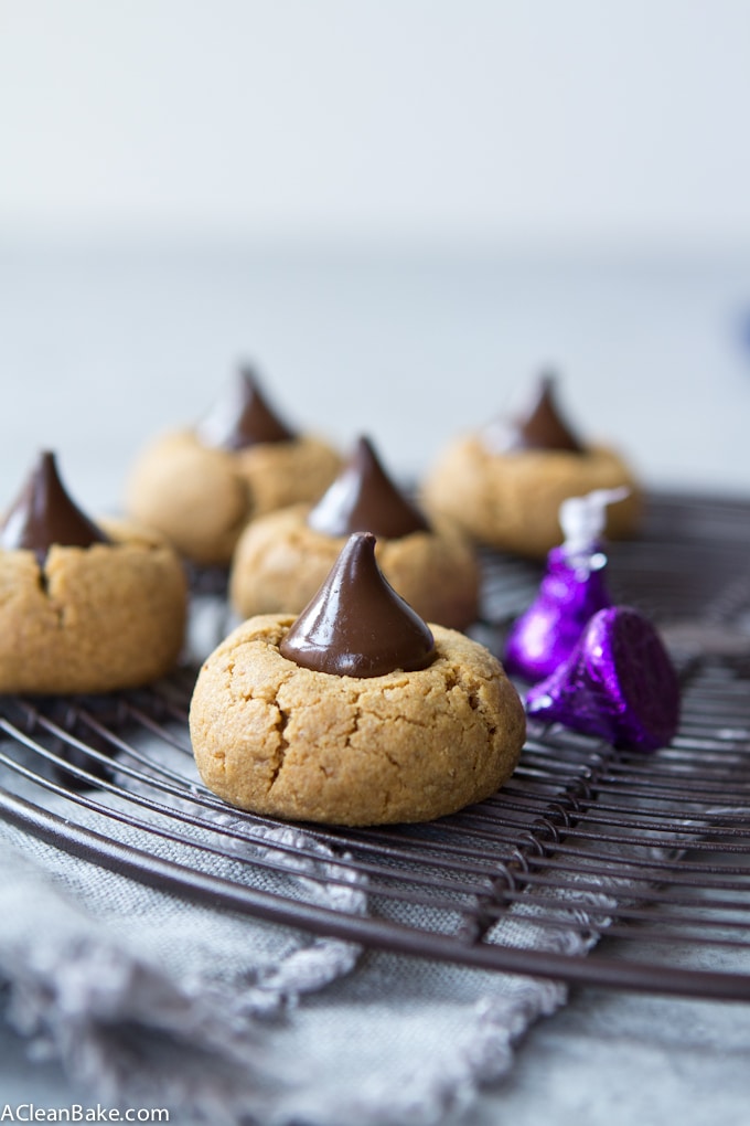 Flourless Peanut Butter Blossoms (Gluten free, dairy free)