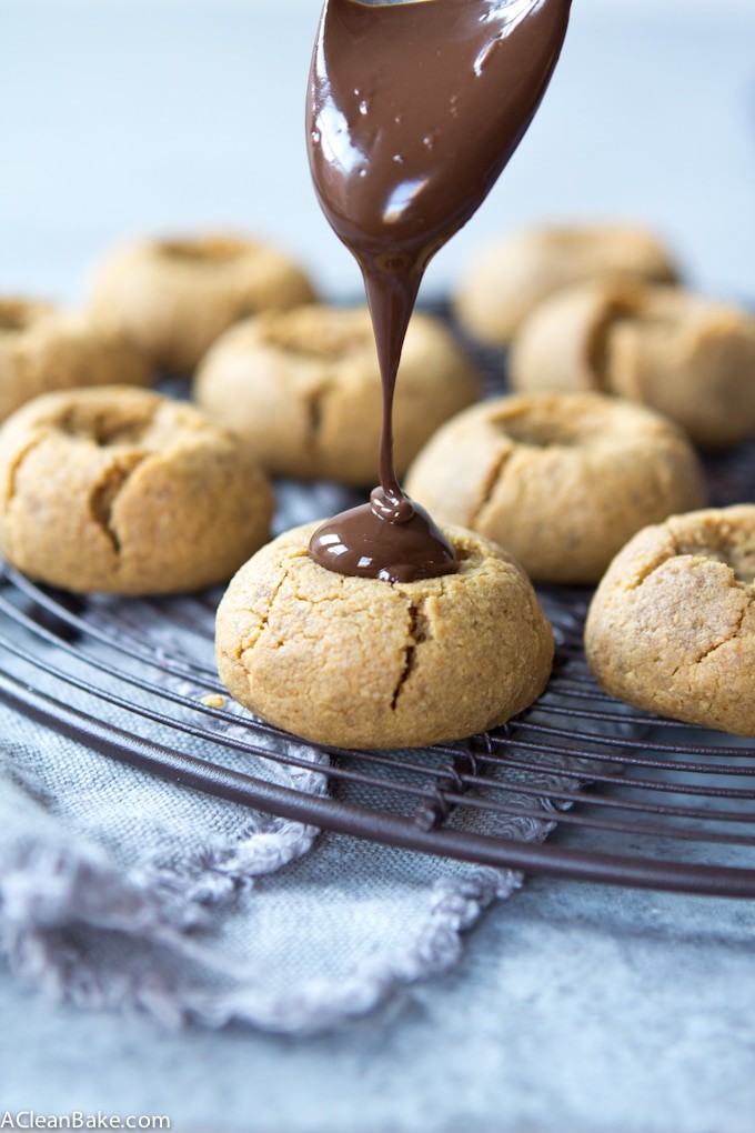 Flourless Peanut Butter Blossoms (Gluten free, dairy free)