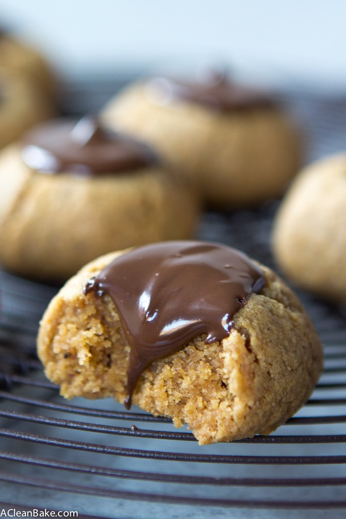 Flourless Peanut Butter Blossoms (Gluten free, dairy free)