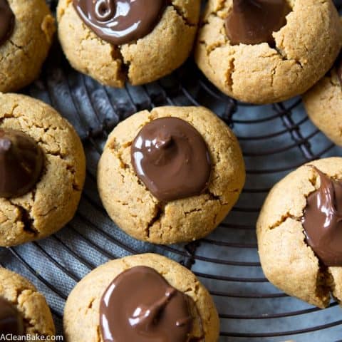 Flourless Peanut Butter Blossoms (Gluten free, dairy free)