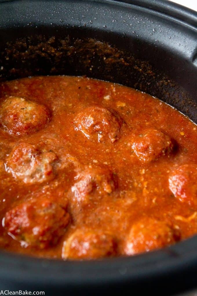 Slow Cooker Meatballs (Gluten free, Paleo and Dairy Free)