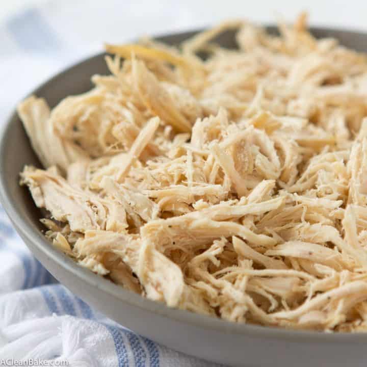 Slow Cooker Shredded Chicken (Gluten free, paleo and low carb)