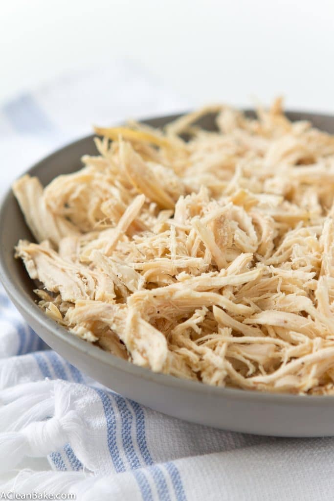 Slow Cooker Shredded Chicken (Gluten free, paleo and low carb)