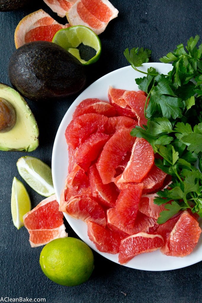 Grapefruit Avocado Salad (Gluten free, paleo, vegan)