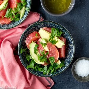 Grapefruit Avocado Salad (Gluten free, paleo, vegan)