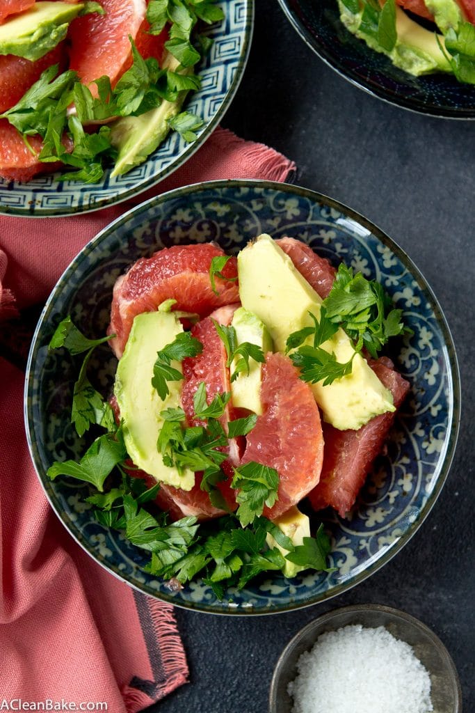 Grapefruit Avocado Salad (Gluten free, paleo, vegan)