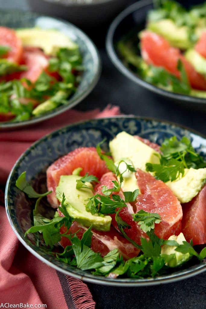 Grapefruit Avocado Salad (Gluten free, paleo, vegan)