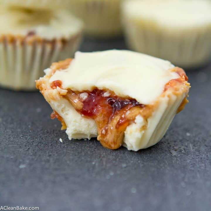 White Chocolate Peanut Butter and Jelly Cups (Gluten Free, Paleo and Vegan)