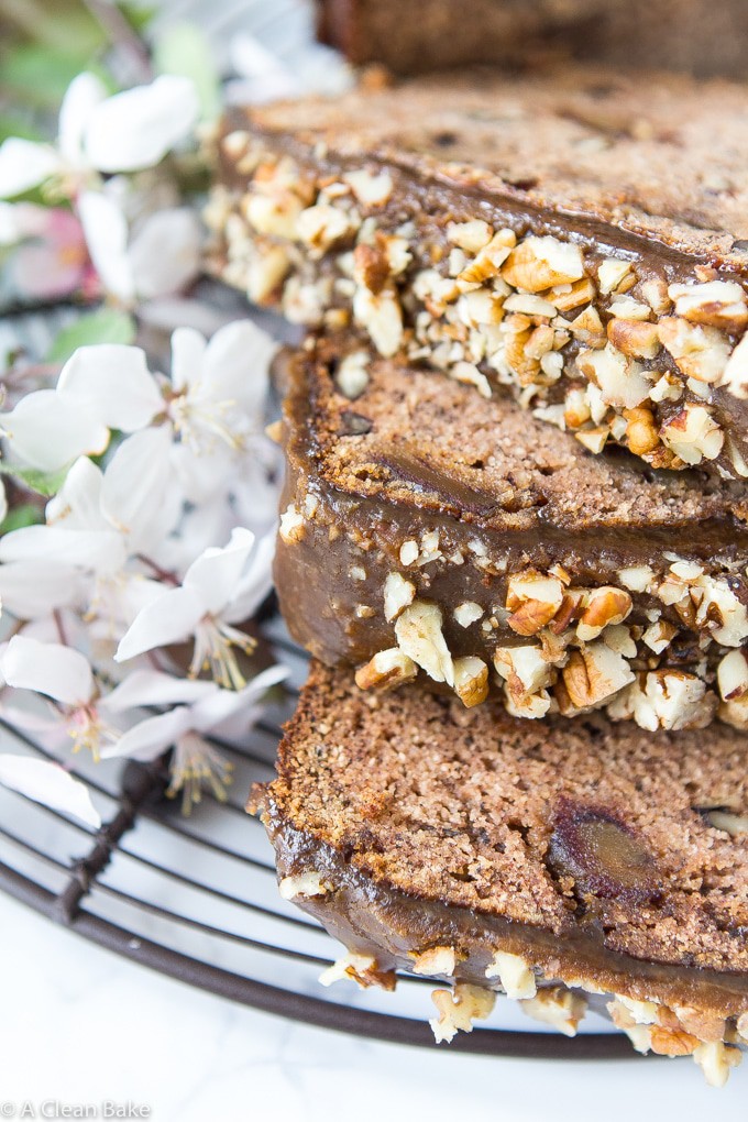 Pecan-Date-Banana-Bread-With-Caramel-Glaze-gluten-free-paleo