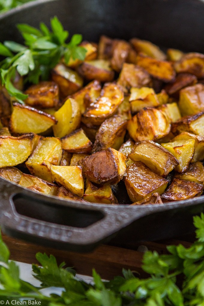 Cast Iron Skillet Oven Roasted Potatoes - JJ & Stefanie