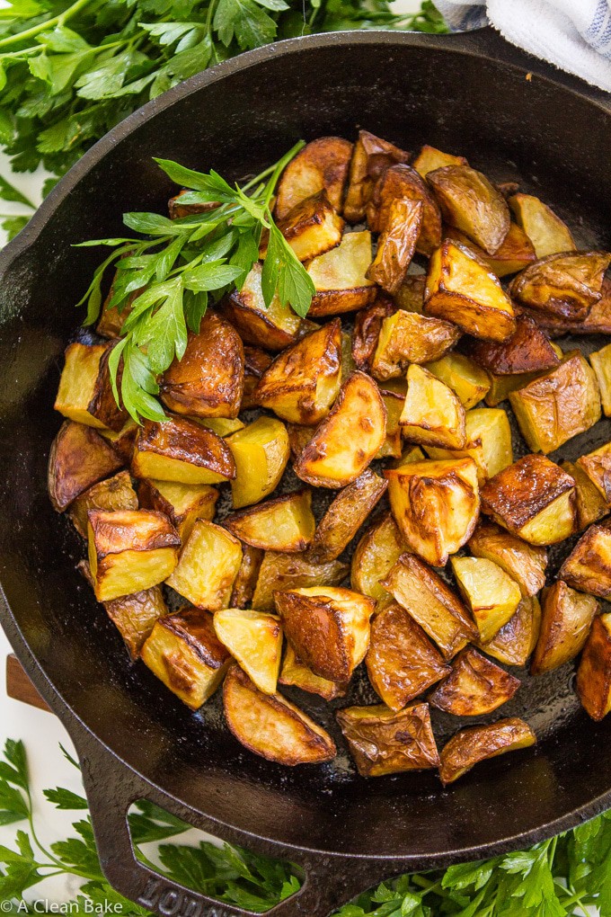 Perfect Roasted Potatoes (Super crispy, made in the oven) | A Clean Bake