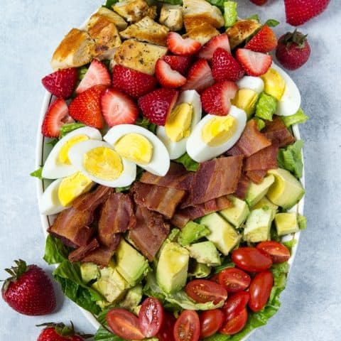 Strawberry Cobb Salad (Dairy Free, Paleo)