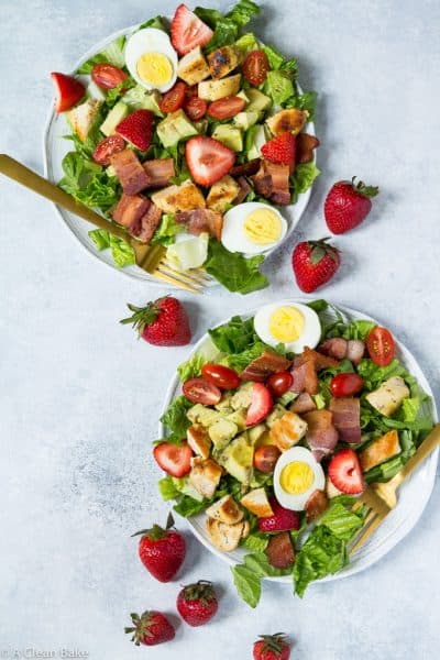 Strawberry Cobb Salad (Dairy Free, Paleo)