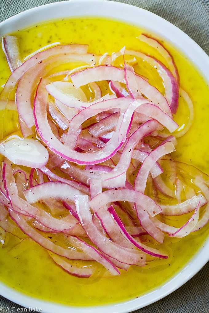 Easy Marinated Onions with Sumac (gluten free, paleo, vegan, low carb)