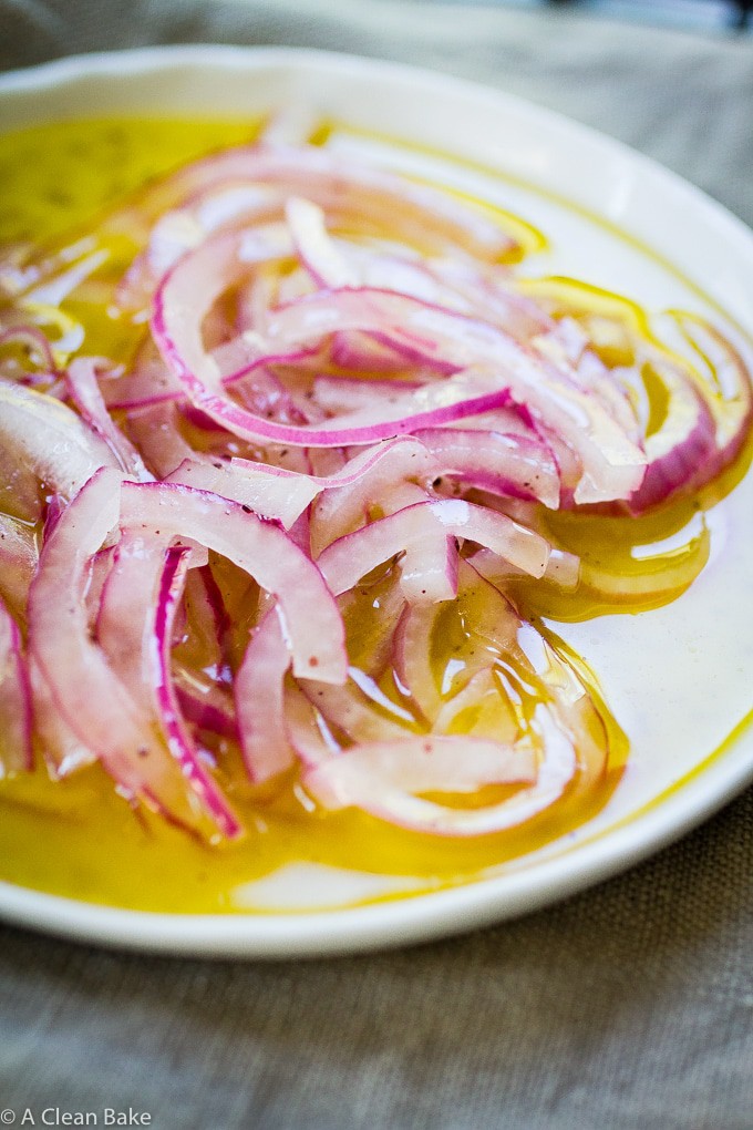 Easy Marinated Onions with Sumac (gluten free, paleo, vegan, low carb)
