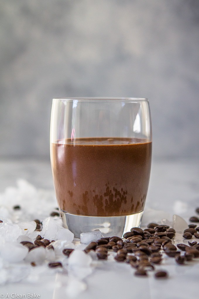 Mocha Protein Smoothie (gluten free, paleo, vegan adaptable and refined sugar free)-9