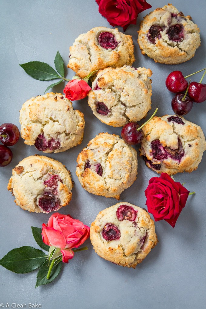 Paleo Cherry Scones (Sugar free, gluten free, low carb)-16