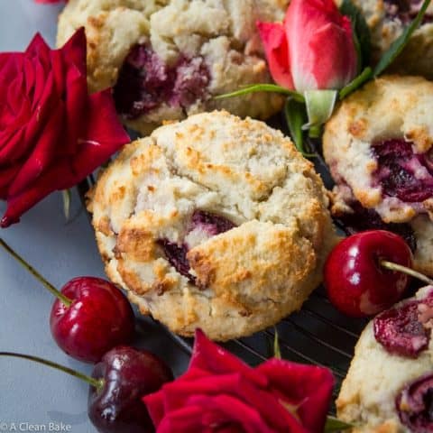 Paleo Cherry Scones (Sugar free, gluten free, low carb)-16