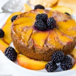 Paleo Peach Upside Down Cake (gluten free, dairy free)