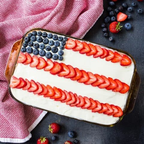 Paleo Sheet Cake or Flag Cake (gluten free, paleo, naturally sweetened)-10