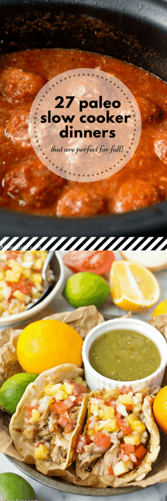 Healthy #Paleo Slow Cooker Recipes for Dinner This Fall #crockpot #healthy #dinner #recipe #recipes #slowcooker #lowcarb #whole30 #30minuterecipe