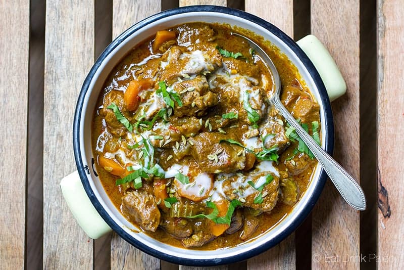 Healthy Paleo Slow Cooker Dinners - Lamb Curry