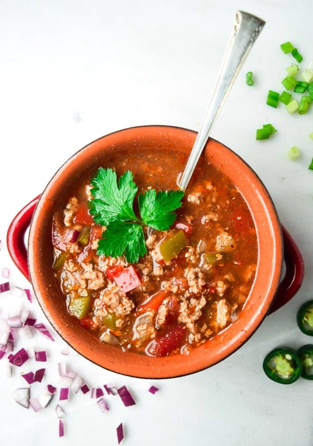 Healthy Paleo Slow Cooker Dinners - Whole30 Chili