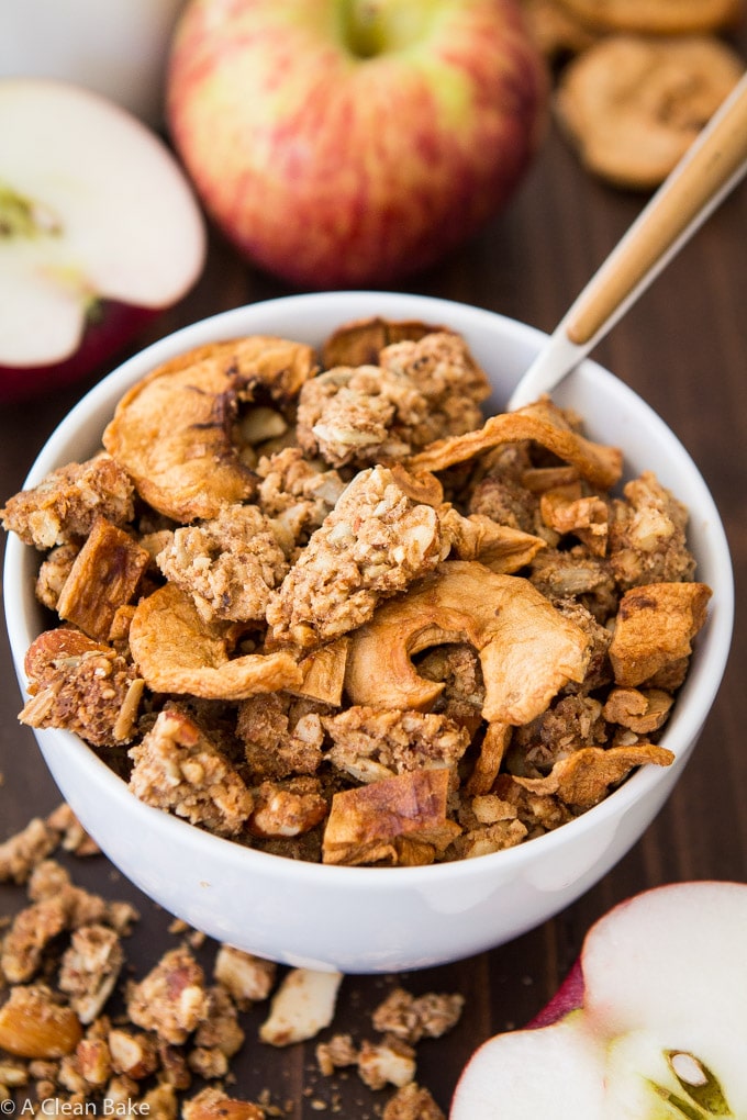 Apple Pie Paleola (Grain Free Granola that is also gluten free, vegan, and low carb)