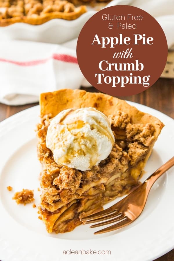 Paleo Apple Pie with Crumb Topping #paleo, #glutenfree, #grainfree, #dairyfree #paleodessert #paleorecipe #paleorecipes #glutenfreedessert #glutenfreerecipes #healthydessert #healthydessertrecipes