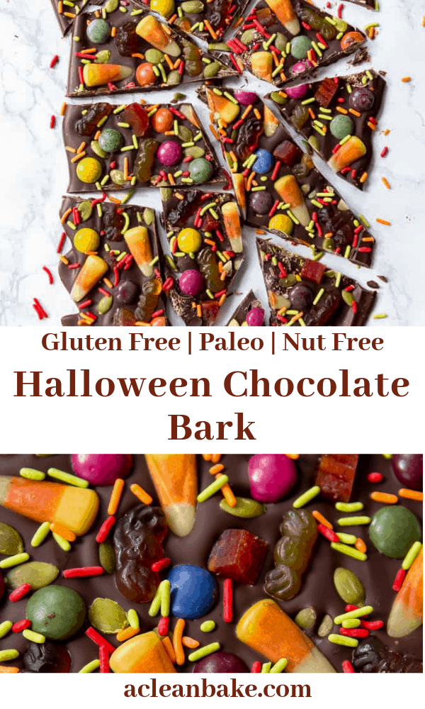 Halloween Bark Made with Naturally-Colored Candy | A Clean Bake