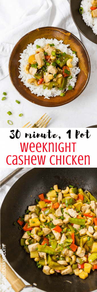 Skip the takeout! Cashew Chicken is so easy to make at home, in only one pan. Plus, it's on the table in 30 minutes or less! #glutenfree #paleo #recipe #chicken #dinner #30minutemeals #takeoutfakeout-8