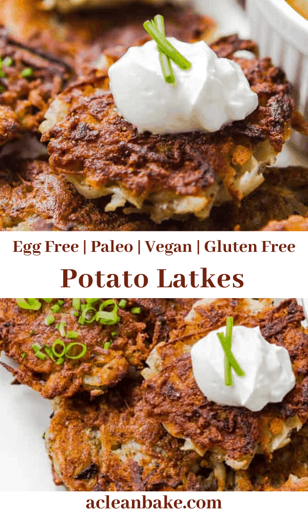 Potato Latkes (Egg Free, Gluten free, Vegan)
