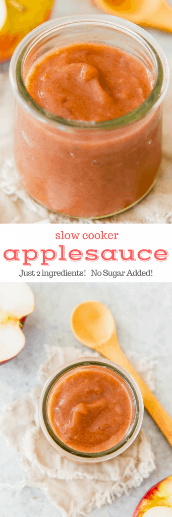 How To Make Applesauce In the Slow Cooker (2 Ingredients, No Sugar Added!)