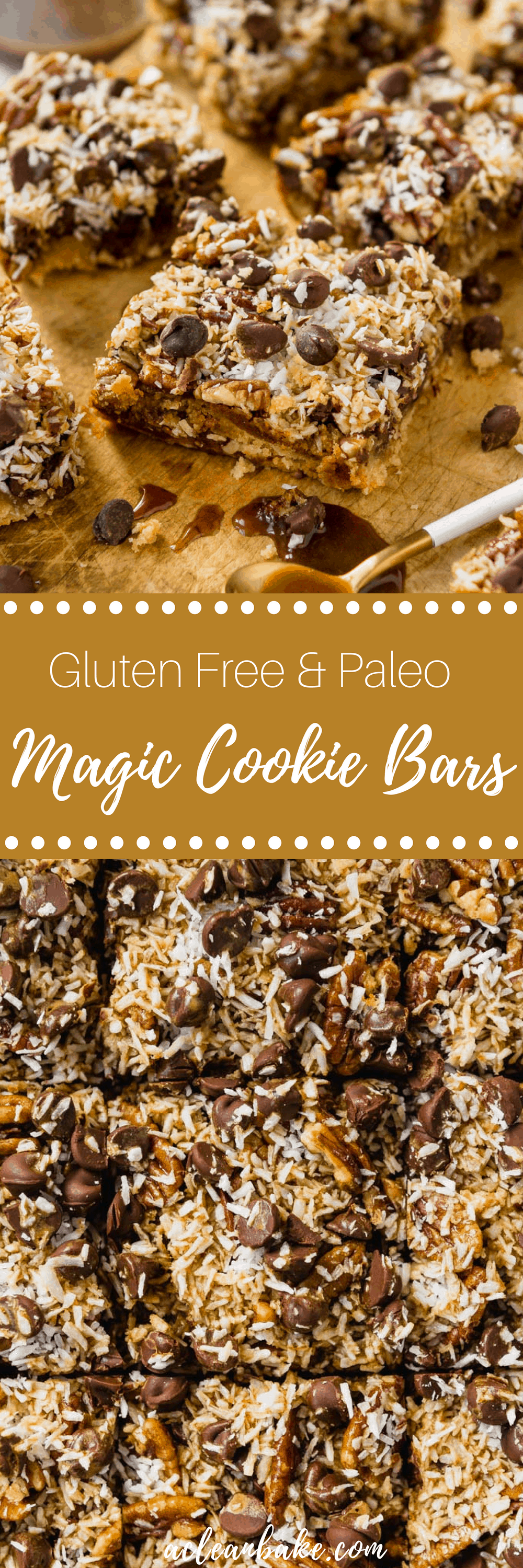 Gluten Free & Paleo Magic Cookie Bars Recipe | A Clean Bake