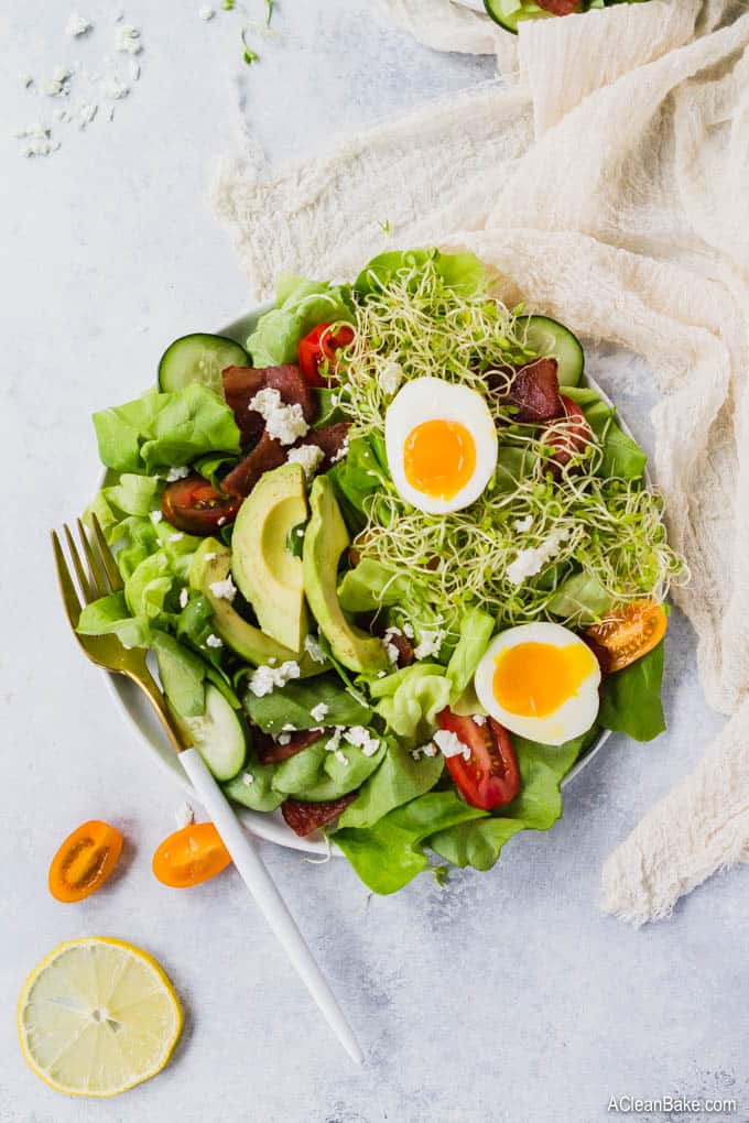 Cobb Green Goddess Salad (gluten free, paleo, healthy)