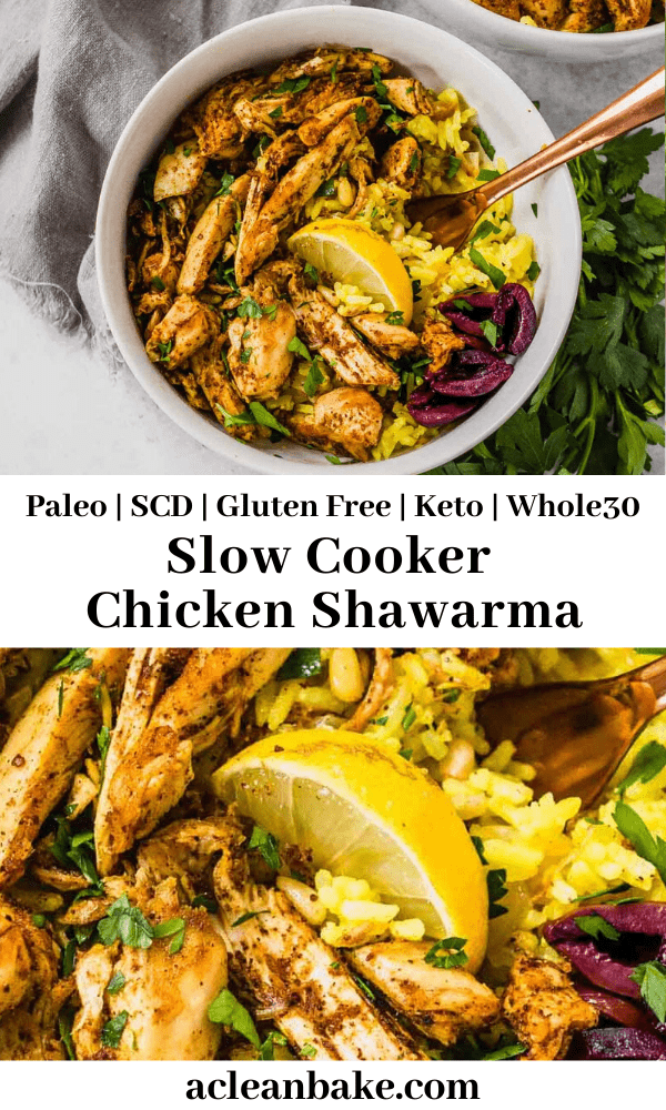 Slow Cooker Chicken Shawarma (Gluten Free, Paleo, and Whole30)