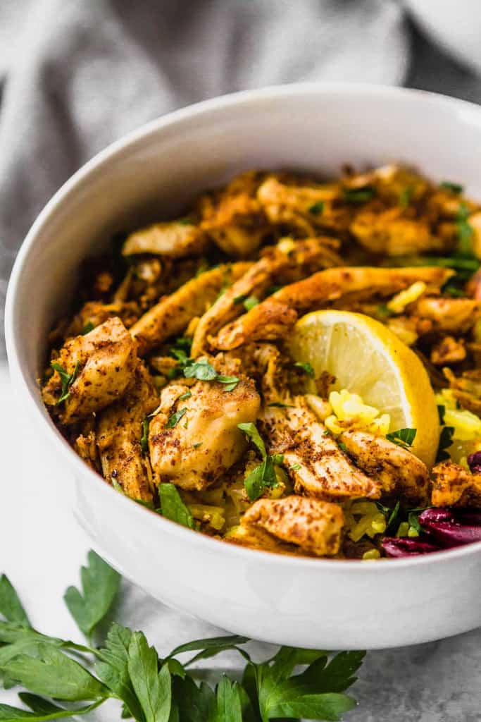 Slow Cooker Chicken Shawarma (Gluten free, Paleo, Low Carb, Whole30)