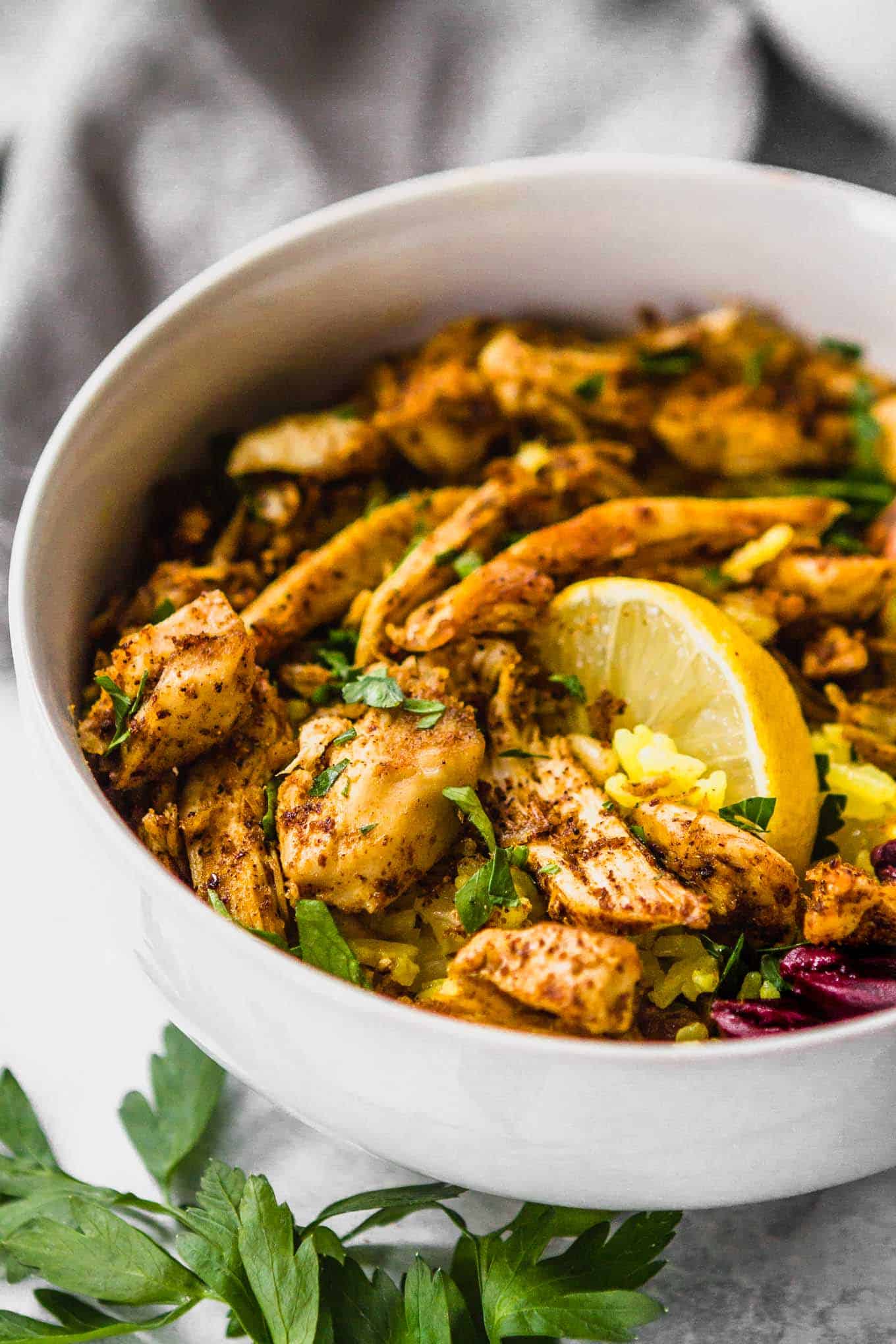 Slow Cooker Chicken Shawarma (Gluten Free, Paleo, and Whole30)