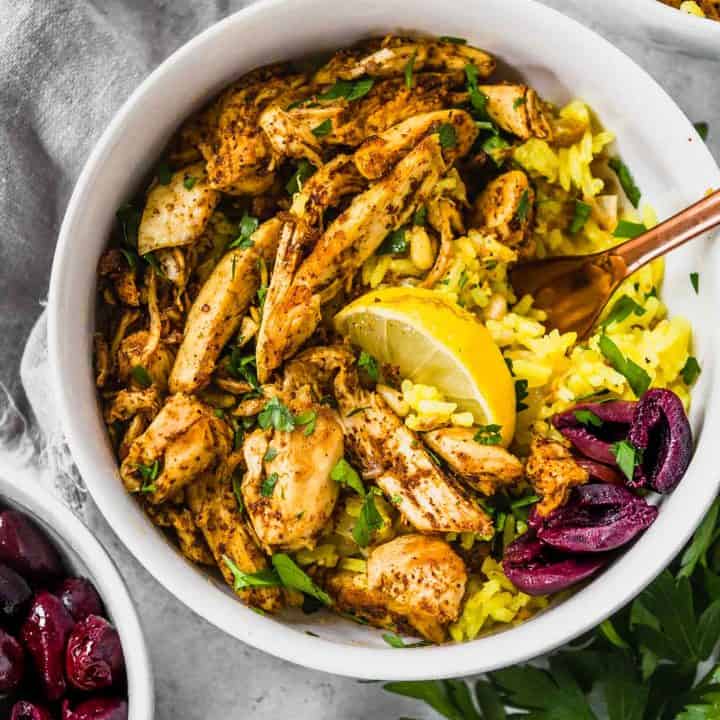 Slow Cooker Chicken Shawarma (Gluten free, Paleo, Low Carb, Whole30)