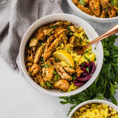 Slow Cooker Chicken Shawarma (Gluten free, Paleo, Low Carb, Whole30)