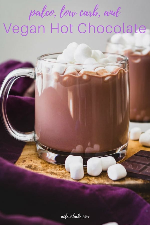#Paleo and #Vegan hot chocolate mix. Make this easy mix and keep it in your cupboard for the next chilly day! #paleorecipe #lowcarb #sugarfree #Keto #chocolaterecipe #drinkrecipe #keto #glutenfree #naturallysweetened
