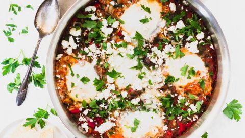 Shakshuka With Feta Spinach And Artichoke Hearts Gluten Free