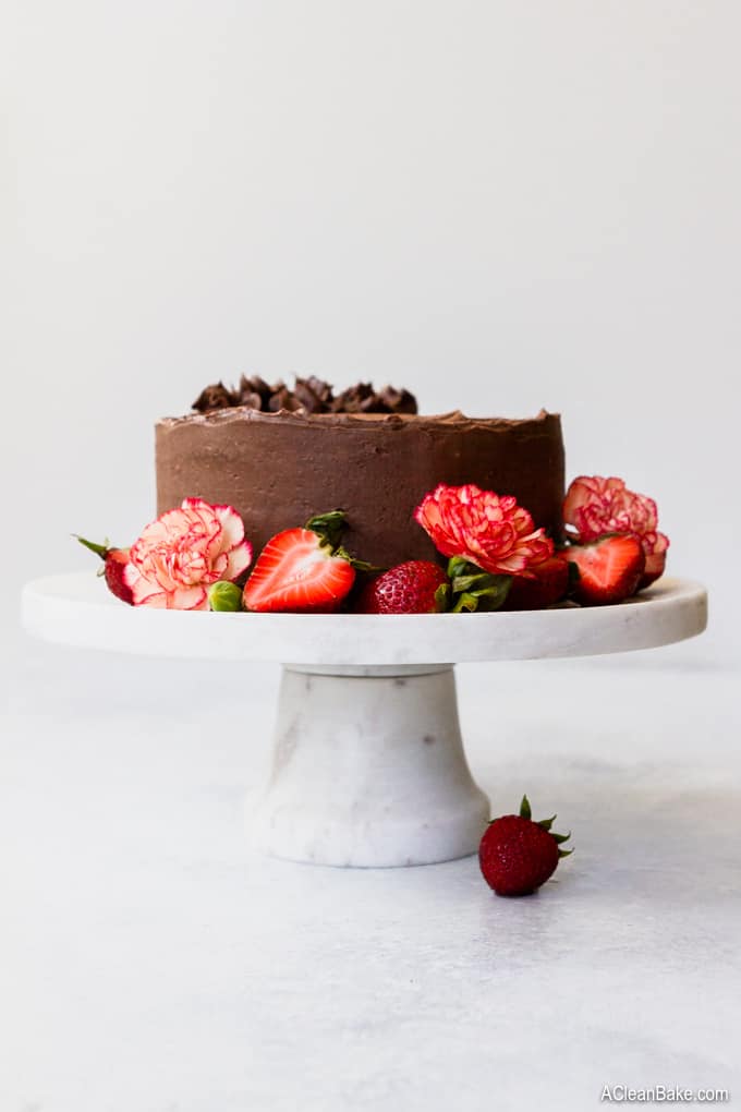 Paleo Chocolate Cake - Supremely moist, dense, and rich - the way a chocolate cake should be. #glutenfree #paleo #grainfree #healthydessert #healthybaking #chocolate #lowcarb #lowcarbdessert #glutenfreedessert #glutenfreecake #paleocake