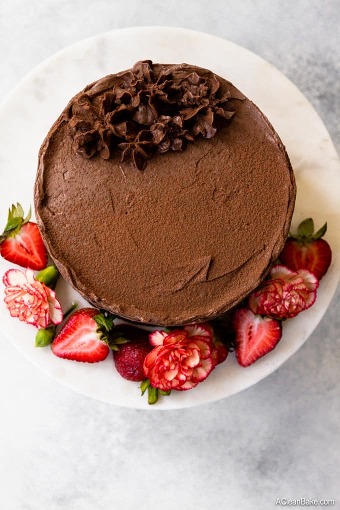 Paleo Chocolate Cake - Supremely moist, dense, and rich - the way a chocolate cake should be. #glutenfree #paleo #grainfree #healthydessert #healthybaking #chocolate #lowcarb #lowcarbdessert #glutenfreedessert #glutenfreecake #paleocake