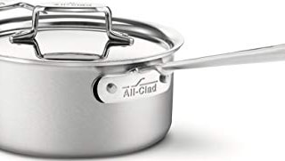 All-Clad BD55203 D5 Brushed 18/10 Stainless Steel 5-Ply Bonded Dishwasher Safe Sauce Pan with Lid Cookware, 3-Quart, Silver