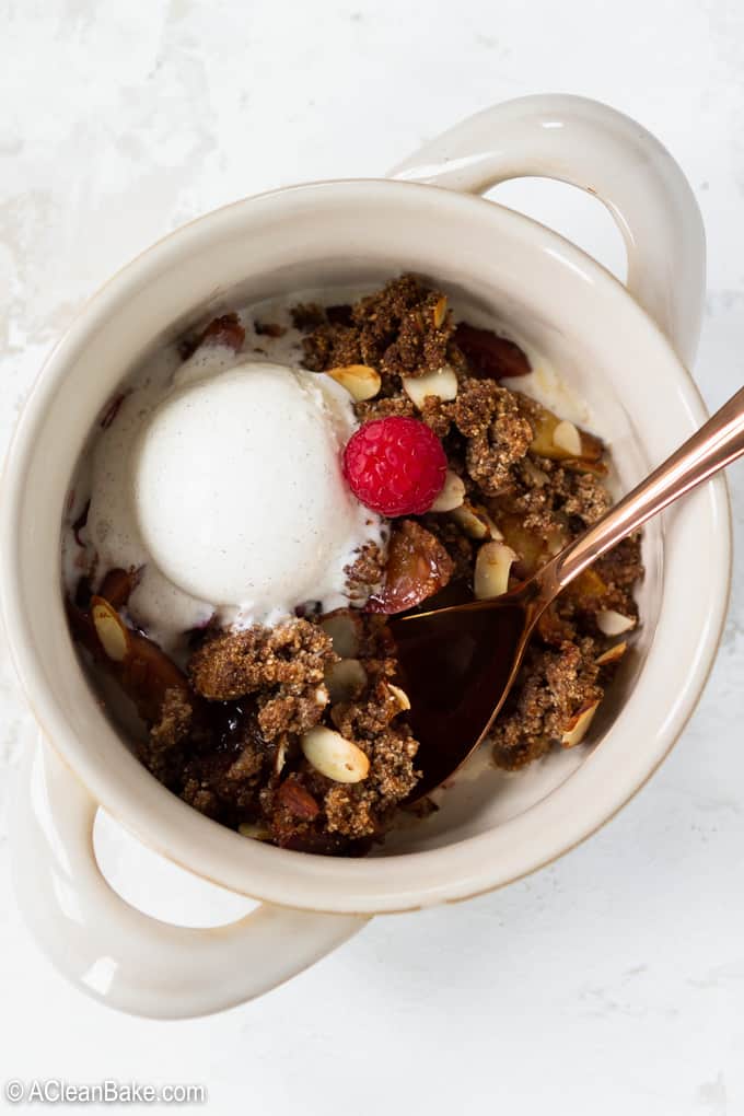 Raspberry Nectarine Crisp (Gluten Free, Vegan, and Paleo) A Clean Bake
