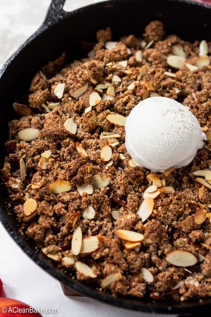 Raspberry Nectarine Crisp (Gluten Free, Vegan, and Paleo)